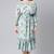 Women blue printed crepe kurta