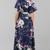 Women purple printed georgette kurta