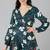 Women green printed polyester short kurta