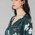 Women green printed polyester short kurta