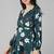 Women green printed polyester short kurta