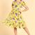 Women yellow printed georgette kurta