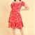 Women pink printed georgette kurta