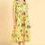 Women yellow printed georgette kurta