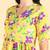 Women yellow printed georgette kurta