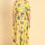 Women yellow printed georgette kurta