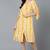 Women yellow printed cotton kurti