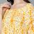 Women yellow printed cotton kurti