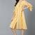 Women yellow printed cotton kurti