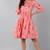 Women pink printed cotton kurti