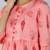 Women pink printed cotton kurti