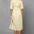 Women cream printed cotton kurti