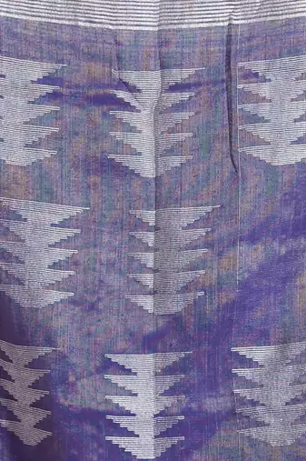 Blue tissue saree with texture pallu