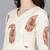 Women cream plain cotton kurti