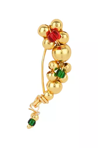 Elegant Non-Piercing Maharashtrian Ethnic Pearl Nath