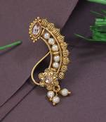 Elegant Non-Piercing Maharashtrian Ethnic Pearl Nath