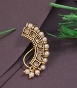 Elegant Non-Piercing Maharashtrian Ethnic Pearl Nath