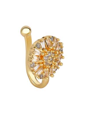 Pressing Type Non-Piercing Nose Pin with Sparkling Stones 2