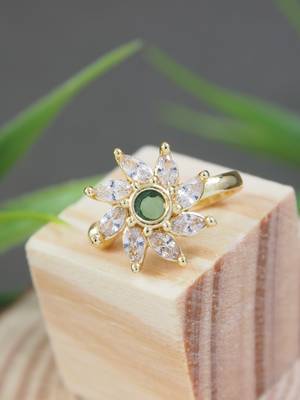 Pressing Type Non-Piercing Nose Pin with Sparkling Stones 1