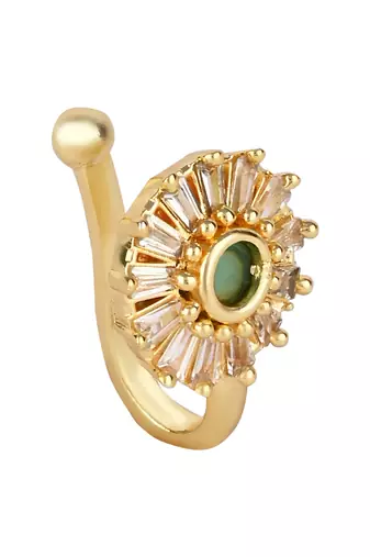 Pressing Type Non-Piercing Nose Pin with Sparkling Stones