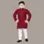 Boys chikankari sequins viscose rayon kurta pajama set for boys - maroon