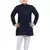 Boys chikankari sequins viscose rayon kurta pajama set for boys - navy blue