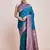 Teal Banarasi Satin silk Zari Woven Saree