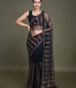 Sequin Net Ultimate Party Wear Fashion Saree Comes With Unstitched Blouse Piece