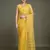Yellow Sequins Work Net Saree Comes With Unstitched Blouse Piece