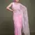 Light Pink Sequin Work Net Saree With Unstitched Blouse Piece