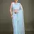 Light Sky Blue Net Saree With Sequin Embellished Border And Pallu