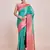 Faux Banarasi Tissue Silk Zari Woven Turquoise Saree