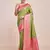 Parrot Green Faux Banarasi Tissue Silk Saree With Zari Woven Work