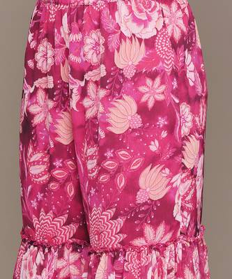 Aarke magenta embroidered kurta with sharara and dupatta 5