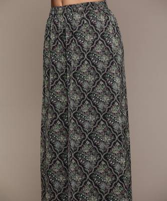 Aarke black chiffon printed kurti with palazzo 5