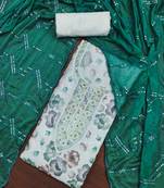 Blue color embroidered viscos organza unstitched dress material