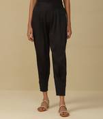 Aarke black cotton solid pant