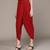 Aarke red viscose solid dhoti pant