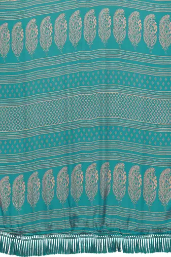 Green Printed Chiffon Daily Wear Saree With Blouse