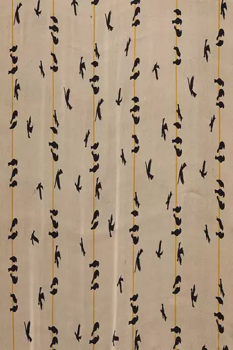 Multicolor Chiffon Black Bird Printed Saree