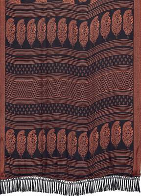 Black Printed Chiffon Daily Wear Saree With Blouse 3