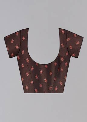 Brown Printed Chiffon Daily Wear Saree With Blouse 2