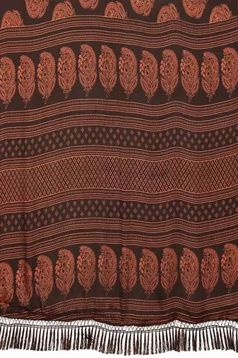 Brown Printed Chiffon Daily Wear Saree With Blouse