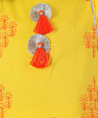  yellow cotton kurta and white dhoti ethnic set 5