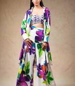 Tunic with pants , bustier