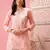 Hand Embroidered Peach Cotton Lucknowi Chikankari Short Kurti