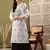 Hand Embroidered White Cotton Lucknowi Chikankari Indian Women Straight Kurta