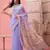 Hand Embroidered Mauve Georgette Lucknowi Chikankari Indian Women Saree With Blouse