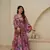 Pink smart and looks chinon fabric graceful partywear gown
