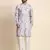 Grey viscosee rayon embroidery work smart and ethnic indian traditional looks men's kurta pajama